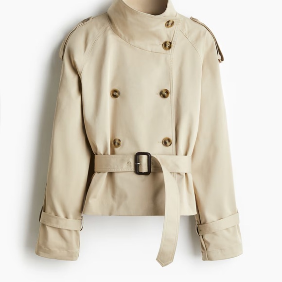 Jackets & Blazers - Women's Beige Double-Breasted Trench Coat! NWOT
